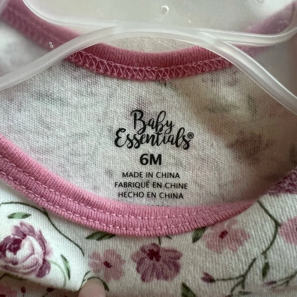 Baby Essentials Floral Tutu Onesie Footie 6 months